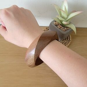 Wooden Bangle Bracelet Boho Chic